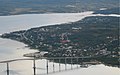 Blick über Silsand mit Gisund-Brücke
