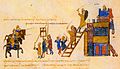 I Bizantini attaccano Preslav, in un disegno della cronaca di Giovanni Skylitzes dell'XI secolo