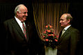 Vladimir Putin visits Helmut Kohl, 2000
