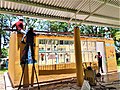 Tequio de reconstrucción de un aula del jardín de niños de San Juan Achiutla dañado por el sismo de 2017, Oaxaca, México, 2021.