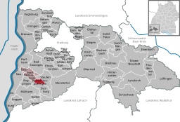 Läget för Ballrechten-Dottingen i Landkreis Breisgau-Hochschwarzwald