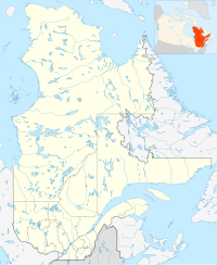 Map showing the location of Réserve faunique des laurentides