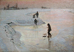 Les patineurs de Emile Claus (1891).
