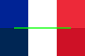 Açık ve koyu tonlarda gösterilen Fransa bayrağı