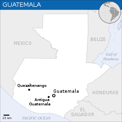 गुआटेमाला के लोकेशन