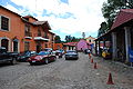 Gate i sentrum av Huasca de Ocampo