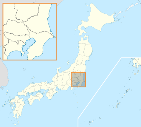 J3リーグの位置（日本と東京近郊内）