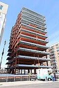 Building on Long Beach boardwalk