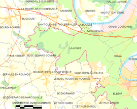 Mapa obce La Londe