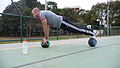 Medicine ball plank