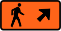 (TW-32) Pedestrians follow this sign (veer right)