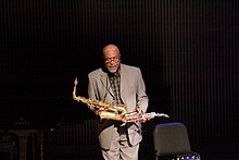 Lake taking a bow at Other Minds, San Francisco, 2016