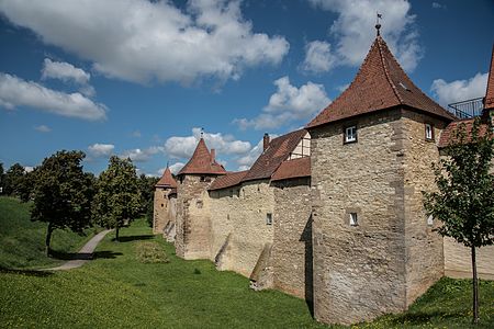 42. Platz: Tilman2007 mit Weißenburg in Bayern, Stadtbefestigung, Schnazmauer 20 bis 26