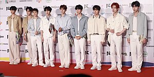 Zerobaseone at the red carpet of KCON Japan 2024.