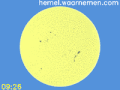 Animatie van de zonsverduistering van 20 maart 2015, gezien vanuit Utrecht