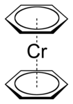 Struktur des Bis(benzol)chrom