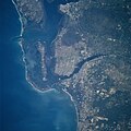 Cape Coral et Fort Myers vu de l'espace.