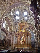 Capilla del Rosario en el templo de Santo Domingo de Puebla.
