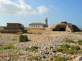 Búnquers vora el far de Punta Nati, a Ciutadella (Menorca)