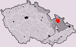 Hrubý Jeseník na mapě Česka