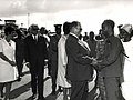 President of Yugoslavia Josip Broz Tito and President Nyerere at the Dar es Salaam International Airport in 1970