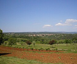 pogled na Punteru i krajolik južne Istre