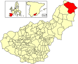 Location of Puebla de Don Fadrique