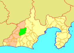 Location of Haruno in Shizuoka Prefecture