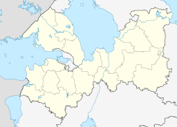 Ivangorods läge i Leningrad oblast.