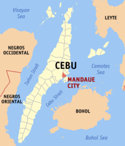 Mapa ning Cebu ampong Mandaue ilage
