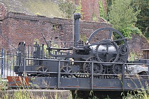Working replica of the Coalbrookdale locomotive at the Blists Hill museum. (More photos.)