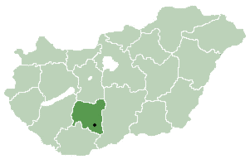 Location of Kabupaten Tolna