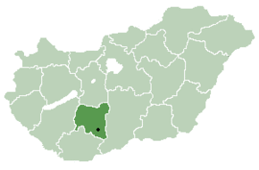 Poziția regiunii Tolna megye
