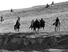 Forças especiais dos Estados Unidos a cavalo no Afeganistão.