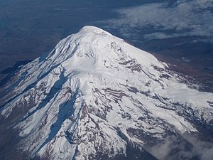 Clima gélido EF en las cumbres y faldas altas del volcán Chimborazo.