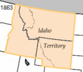 Territorio de Idaho en 1863.