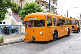 Ancien trolleybus Fiat 656F de 1939, préservé, 2009.