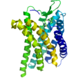 ケモカイン受容体の1種であるCXCR4の構造（IT1tとの複合体）