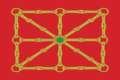 Bandeira do Reino de Navarra desde o séc. XIII.