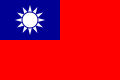 Color shades variant most commonly used in Wikipedia as Flag of the Republic of China