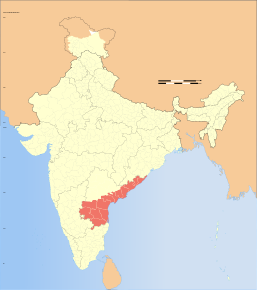 Kart over Andhra Pradesh