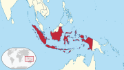 Ubicación geográfica de Indonesia.