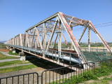 複線化工事中の淀川橋梁（2016年4月）