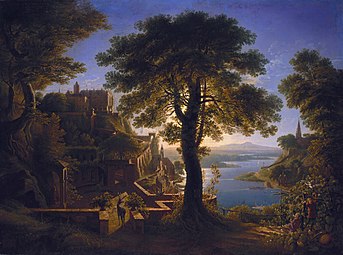 Nehir Kıyısındaki Kale, 1820