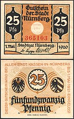 Thumbnail for File:Nürnberg 25 Pfennig 1920.jpg