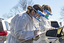 Testing site in New Rochelle, New York