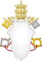 Stemma del papa con il triregno (in uso fino a papa Giovanni Paolo II)