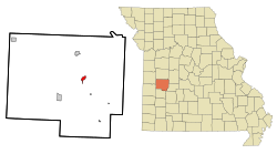 Location of Osceola, Missouri