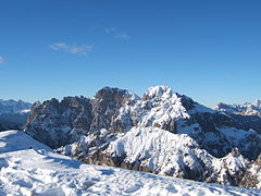 Vista del grupo de los Schiara