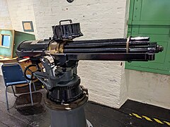10 barrelled 0.65 inch gatling gun at Explosion Museum.jpg